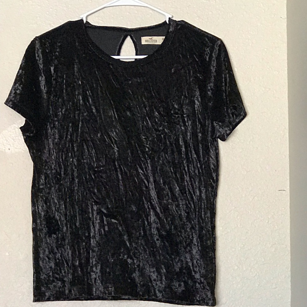 Velvet black Hollister top